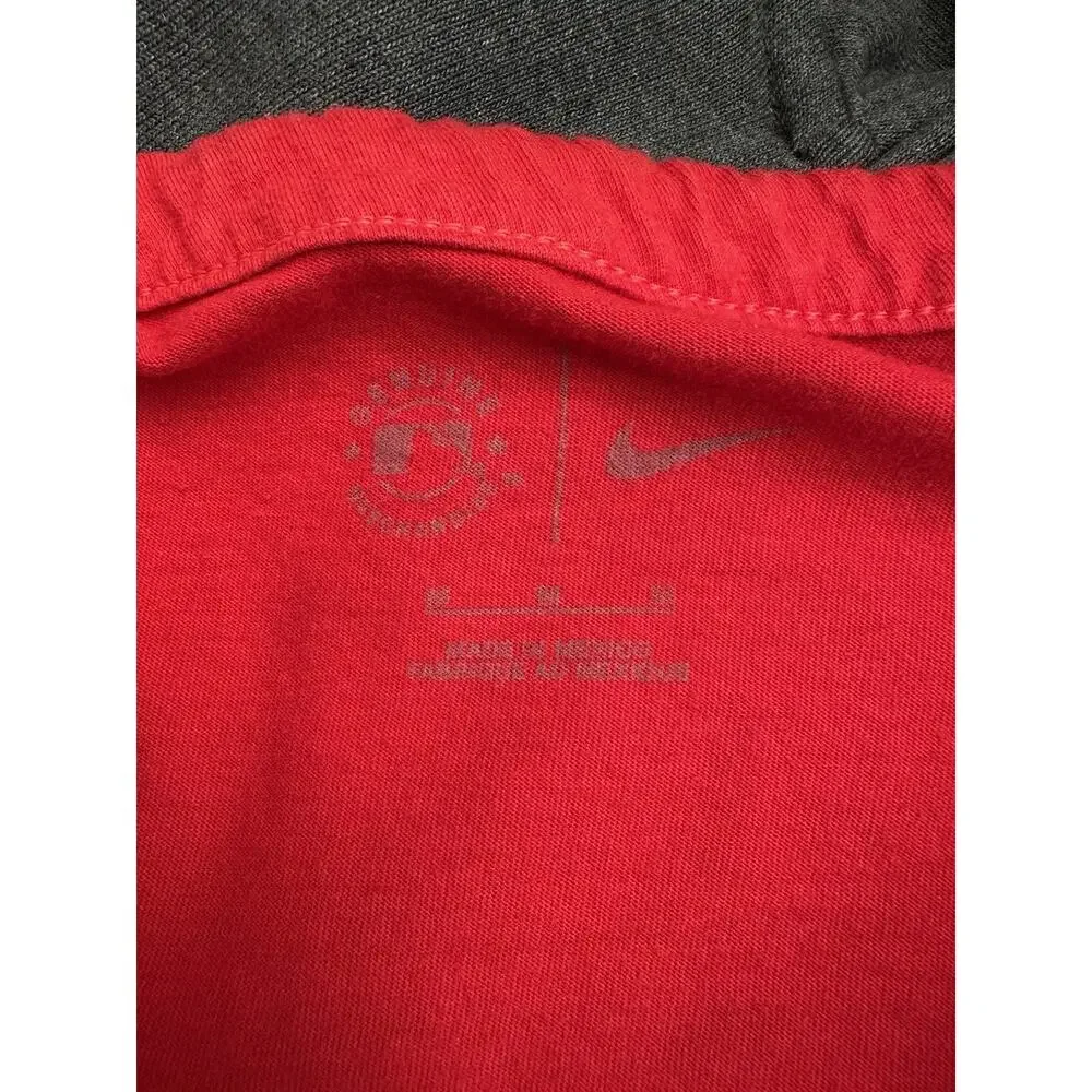 Nike MLB Philadelphia Phillies Line Up High Hip Fashion Logo Crop Top Medium